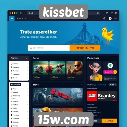 Análise da interface de usuário do site kissbet